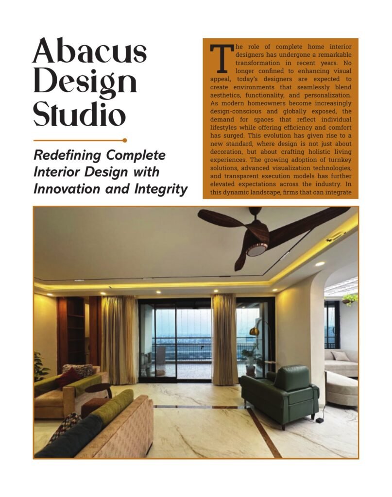 HOMES magazine feature on Abacus Design Studio, page 1