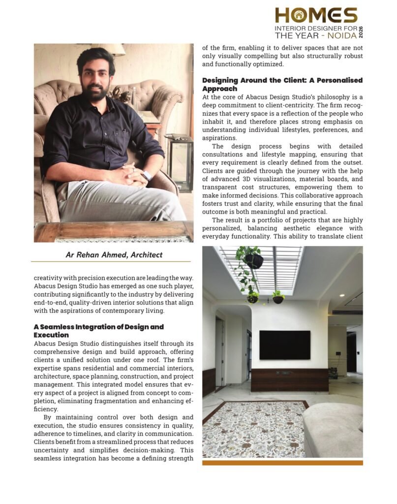 HOMES magazine feature on Abacus Design Studio, page 2